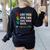 Love Daycare Provider Childcare Teacher Tie Dye Women's Sweatshirt Back Print Black Love Daycare Provider Childcare Teacher Tie Dye Women's Sweatshirt Back Print Black
