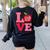 Love Kindergarten Cute Apple School Teacher Women's Sweatshirt Back Print Black Love Kindergarten Cute Apple School Teacher Women's Sweatshirt Back Print Black