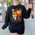Love Kindergarten Teacher Turkey Thanksgiving Autumn Fall Women's Sweatshirt Back Print Black
