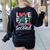 Love Them First Teach Them Second Teacher Student Love Quote Women's Sweatshirt Back Print Black