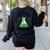 Mad Scientist Science Teacher Halloween Costume Teen Girls Women's Sweatshirt Back Print Black