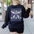 Maestra El Salvador Coquette Bow Hispanic Spanish Teacher Women's Sweatshirt Back Print Black