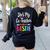 Matching Co-Teacher Best Friend She's My Bestie Work Team Women's Sweatshirt Back Print Black Matching Co-Teacher Best Friend She's My Bestie Work Team Women's Sweatshirt Back Print Black