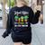 Matching Teacher Back To School School Office Crew Cactus Team School Office Squad Women's Sweatshirt Back Print Black Matching Teacher Back To School School Office Crew Cactus Team School Office Squad Women's Sweatshirt Back Print Black