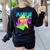 Math Is Radical Retro 80s Vintage Algebra Teacher Women's Sweatshirt Back Print Black Math Is Radical Retro 80s Vintage Algebra Teacher Women's Sweatshirt Back Print Black