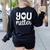 You Matter Teacher Kindness Child Counselor Heart Love Men Women Kids Women's Sweatshirt Back Print Black