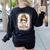 Messy Bun Spooky Teacher Bleached Halloween Teachers Women's Sweatshirt Back Print Black