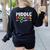 Middle School Crew Retro Teacher Student Vintage Women's Sweatshirt Back Print Black Middle School Crew Retro Teacher Student Vintage Women's Sweatshirt Back Print Black