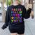 Monster ABC Cute Alphabet Halloween Teacher Costume Kids Women's Sweatshirt Back Print Black Monster ABC Cute Alphabet Halloween Teacher Costume Kids Women's Sweatshirt Back Print Black