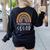 Multilingual Squad Multilingual Teacher Appreciation Kids Women's Sweatshirt Back Print Black