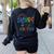 Music Is For Everyone Love For Music Teachers Women's Sweatshirt Back Print Black Music Is For Everyone Love For Music Teachers Women's Sweatshirt Back Print Black