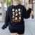 Music Teacher Orchestra Shirt Spooky Halloween Ghost Band Women's Sweatshirt Back Print Black Music Teacher Orchestra Shirt Spooky Halloween Ghost Band Women's Sweatshirt Back Print Black