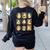 Music Teacher Orchestra Spooky Halloween Ghost Band Women's Sweatshirt Back Print Black