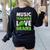 Music Teachers Love Brains Cute Teaching Halloween Women's Sweatshirt Back Print Black