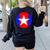 Nerdy Captain Sweatpants Retro Comic Book Fan Teacher Women's Sweatshirt Back Print Black Nerdy Captain Sweatpants Retro Comic Book Fan Teacher Women's Sweatshirt Back Print Black