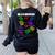 Nerdy Forms Nanotubes Chemistry Teacher Geek Women's Sweatshirt Back Print Black