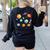 Neurodiverse Universe Space Planet Special Education Teacher Women's Sweatshirt Back Print Black Neurodiverse Universe Space Planet Special Education Teacher Women's Sweatshirt Back Print Black