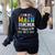On The Nice List Christmas Math Teacher Women Men Women's Sweatshirt Back Print Black On The Nice List Christmas Math Teacher Women Men Women's Sweatshirt Back Print Black