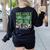 One Lucky Teacher Coquette Bow St Patricks Day Teacher Women's Sweatshirt Back Print Black One Lucky Teacher Coquette Bow St Patricks Day Teacher Women's Sweatshirt Back Print Black