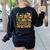 One Thankful Substitute Teacher Turkey Leopard Thanksgiving For Men Women Women's Sweatshirt Back Print Black