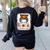One Thankful Teacher's Aide Messy Bun Thanksgiving Fall Women's Sweatshirt Back Print Black