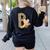 P Is For Pre K Teacher Leopard First Day Of School For Men Women Girls Kids Women's Sweatshirt Back Print Black