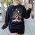 Paintbrush Christmas Tree Decor Xmas For Artist Art Teacher For Men Women Women's Sweatshirt Back Print Black