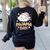 Pajama Day School Spirit Week Fun Cloud Teacher Women's Sweatshirt Back Print Black