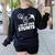 Parents Teacher Association Team Supporter PTA President Women's Sweatshirt Back Print Black