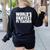 PE Teacher Women's Sweatshirt Back Print Black PE Teacher Women's Sweatshirt Back Print Black