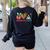 Peace Love Boston Terrier Tie Dye Dog Lover For Men Women Girls Kids Women's Sweatshirt Back Print Black