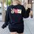 Peace Love Visuals Special Education Teacher Dream Team Women's Sweatshirt Back Print Black Peace Love Visuals Special Education Teacher Dream Team Women's Sweatshirt Back Print Black