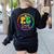 Physical Education PE Instructor Coach Teacher Gym Women's Sweatshirt Back Print Black Physical Education PE Instructor Coach Teacher Gym Women's Sweatshirt Back Print Black