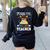 Pirate Math Teacher Skull Pirate Halloween Costume Women's Sweatshirt Back Print Black Pirate Math Teacher Skull Pirate Halloween Costume Women's Sweatshirt Back Print Black