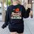 Pirate Teacher Men Women Kids Women's Sweatshirt Back Print Black Pirate Teacher Men Women Kids Women's Sweatshirt Back Print Black