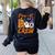 Pre K Boo Crew Teacher Student Halloween Pre Kindergarten Women's Sweatshirt Back Print Black Pre K Boo Crew Teacher Student Halloween Pre Kindergarten Women's Sweatshirt Back Print Black