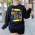 Pre-K Crew PreK Teachers Back To School Women's Sweatshirt Back Print Black Pre-K Crew PreK Teachers Back To School Women's Sweatshirt Back Print Black