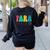Pre-K Paraprofessional Teacher Back To School Vibes Women's Sweatshirt Back Print Black Pre-K Paraprofessional Teacher Back To School Vibes Women's Sweatshirt Back Print Black