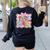 Preppy Third Grade Back To School Teacher Girl Kid Women's Sweatshirt Back Print Black Preppy Third Grade Back To School Teacher Girl Kid Women's Sweatshirt Back Print Black