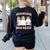 Preschool Boo Crew Groovy Halloween Floral Ghost Teacher Men Women Kids Women's Sweatshirt Back Print Black