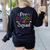 Preschool Squad Preschool Teacher Student Women's Sweatshirt Back Print Black Preschool Squad Preschool Teacher Student Women's Sweatshirt Back Print Black