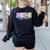 Preschool Squad Team Pre-K Crew Back To School Teacher Women's Sweatshirt Back Print Black