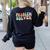 Problem Solver School Work Staff Front Desk Teacher Women's Sweatshirt Back Print Black Problem Solver School Work Staff Front Desk Teacher Women's Sweatshirt Back Print Black