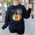 Pumpkin Music Teacher Halloween Fall Music Notes Autumn Women's Sweatshirt Back Print Black Pumpkin Music Teacher Halloween Fall Music Notes Autumn Women's Sweatshirt Back Print Black