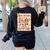Pumpkin Teacher Preppy Fall In Love With Learning Autumn Women's Sweatshirt Back Print Black Pumpkin Teacher Preppy Fall In Love With Learning Autumn Women's Sweatshirt Back Print Black
