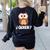 Quien Who Owl Spanish Teacher Women's Sweatshirt Back Print Black