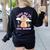 Take Me To Your Readers Alien Teacher Halloween Literacy Women's Sweatshirt Back Print Black