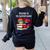 Reading Is My Super Power Superhero Best English Teacher Women's Sweatshirt Back Print Black