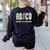 Retro Abcd Teacher Novelty Back To School Teacher Women's Sweatshirt Back Print Black Retro Abcd Teacher Novelty Back To School Teacher Women's Sweatshirt Back Print Black