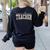 Retro Floral Agriculture Teacher Farmer AG Teacher Team Crew Women's Sweatshirt Back Print Black Retro Floral Agriculture Teacher Farmer AG Teacher Team Crew Women's Sweatshirt Back Print Black